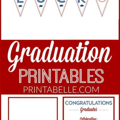 Red & Blue Graduation Party Printables