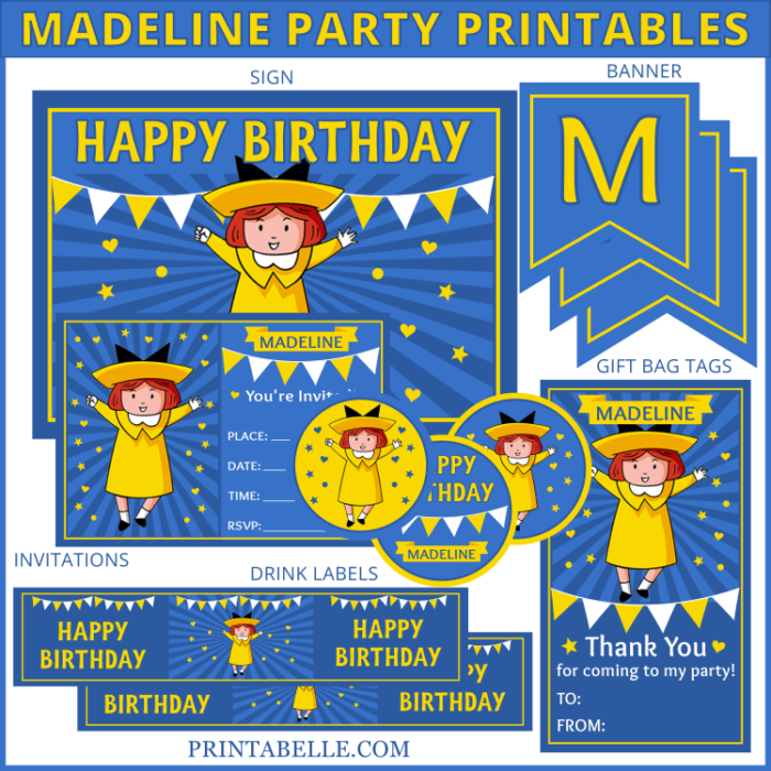 Madeline Party Printables