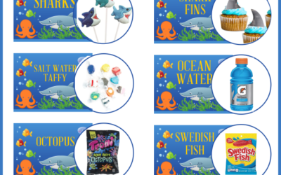 Baby Shark Under the Sea Printable Party Food Cards