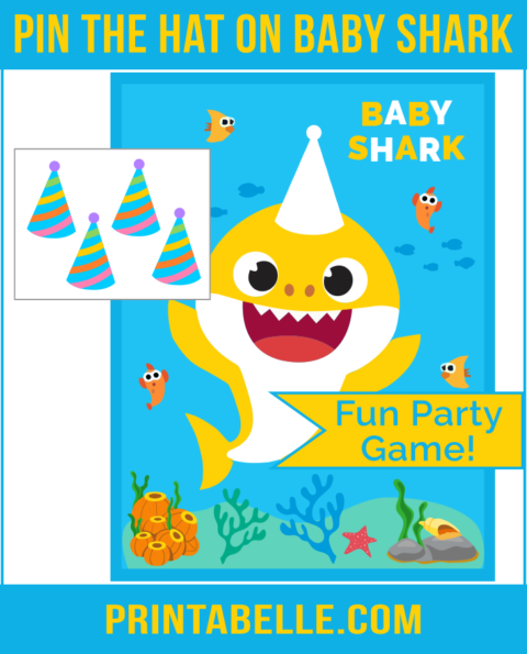 baby shark printable party game printabelle