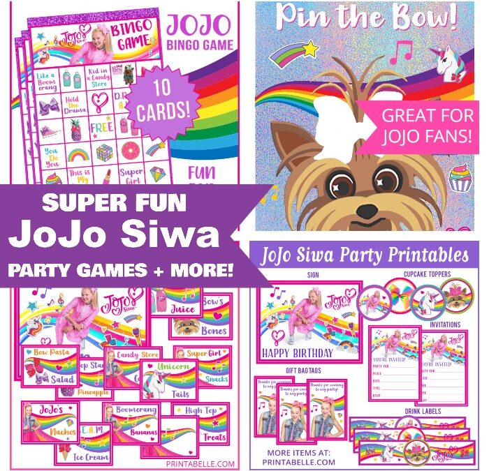 JoJo Siwa Party Games and Printables!