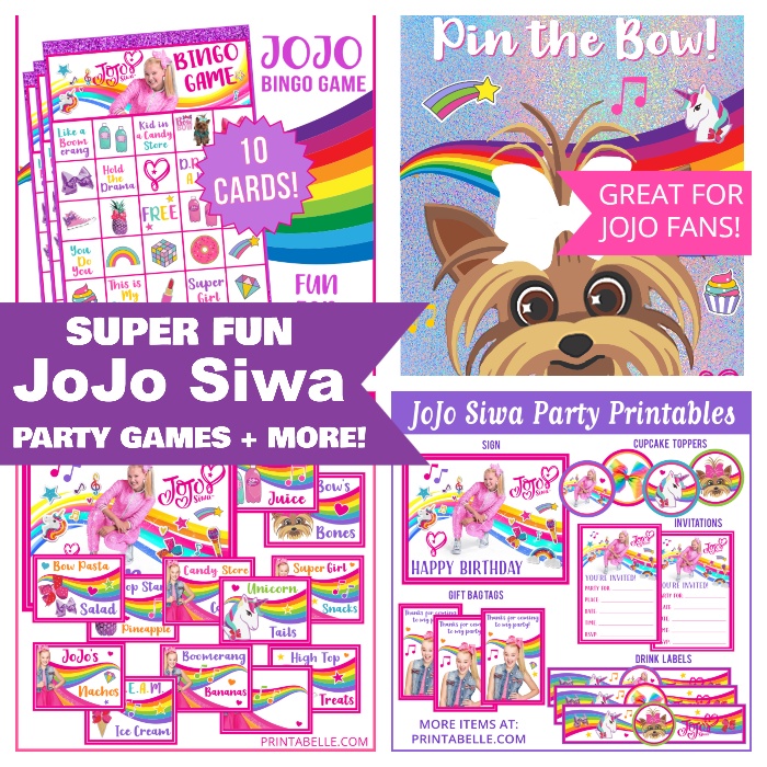 JoJo Siwa Party Games and Printables!