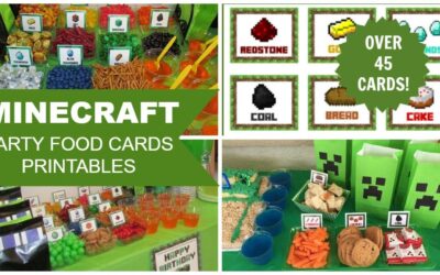 MINECRAFT PRINTABLE PARTY FOOD CARDS (PDF)