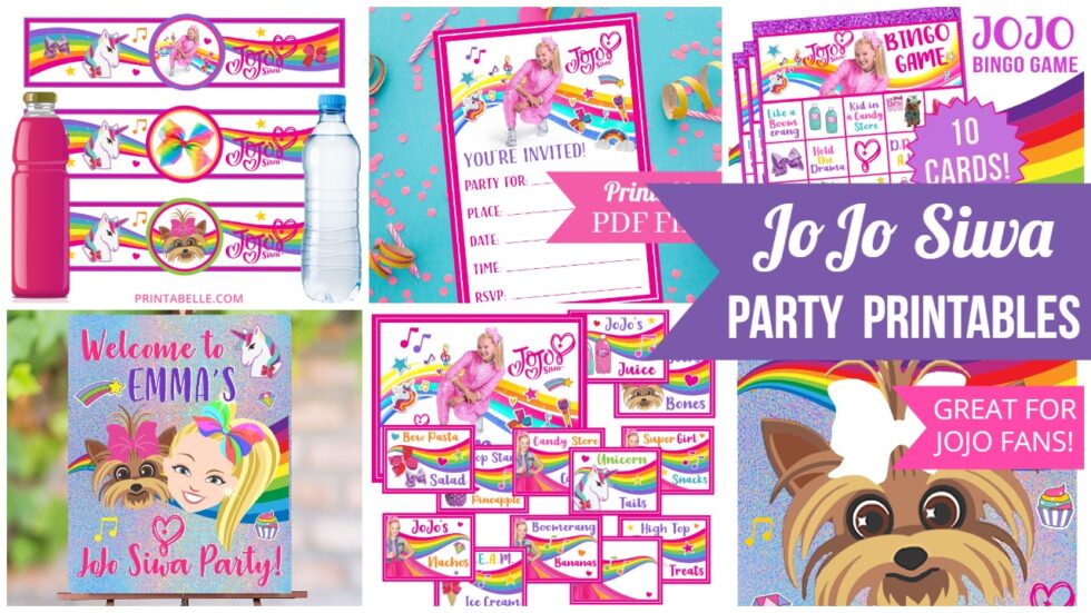 All of the JoJo Siwa Party Printables! | Printabelle