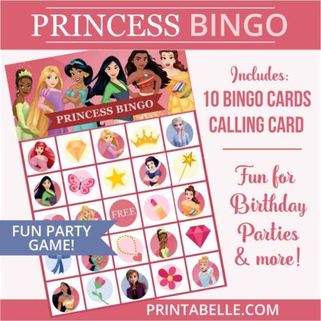 Disney Princess Printable Bingo Game