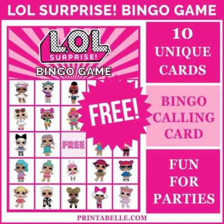 LOL Surprise! Bingo Game Printable