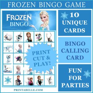 FROZEN Bingo Printable Game