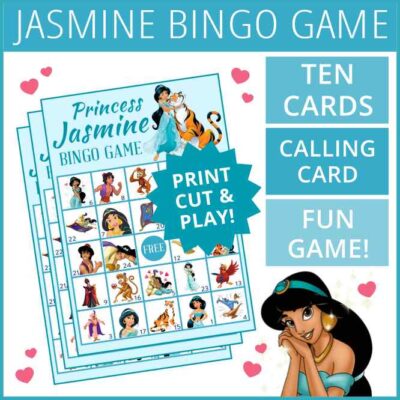 Princess Jasmine Printable Bingo Game