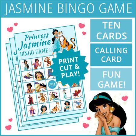 Princess Jasmine Printable Bingo Game