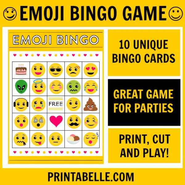 Emoji Bingo Printable Game