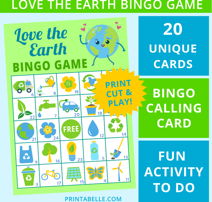 Earth Day Bingo and Party Decorations