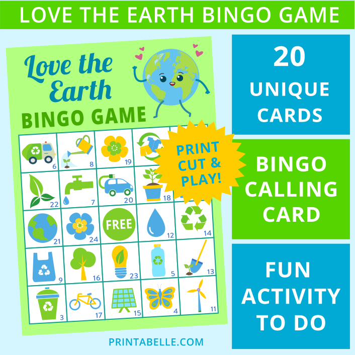 Earth Day Bingo and Party Decorations