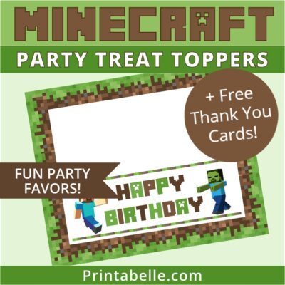 Minecraft Printable Party or Bedroom Wall Decor | Printabelle