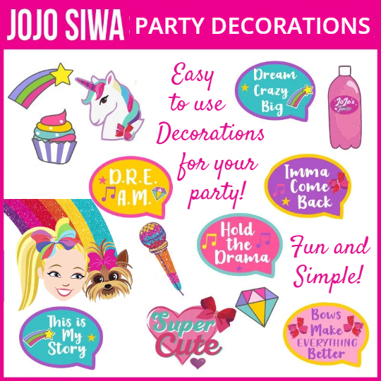 JoJo Siwa Party Decorations or Photo Props!