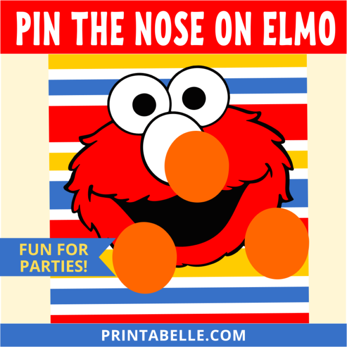 Pin the Nose on Elmo Game