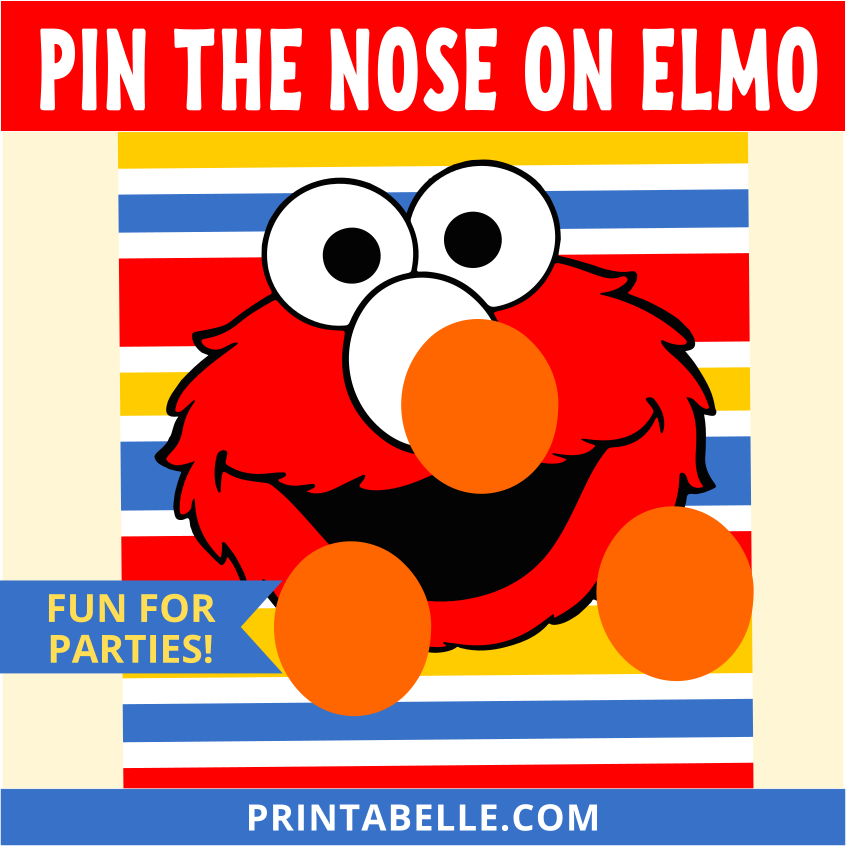 Pin the Nose on Elmo Party Game!
