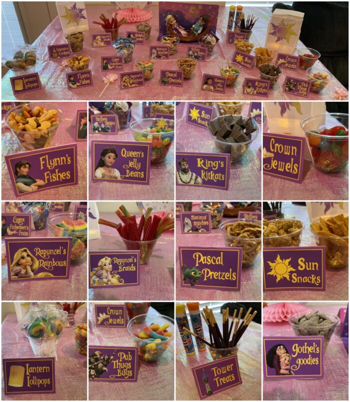 Tangled Party Tented Pre-filled Food Cards - Image 2