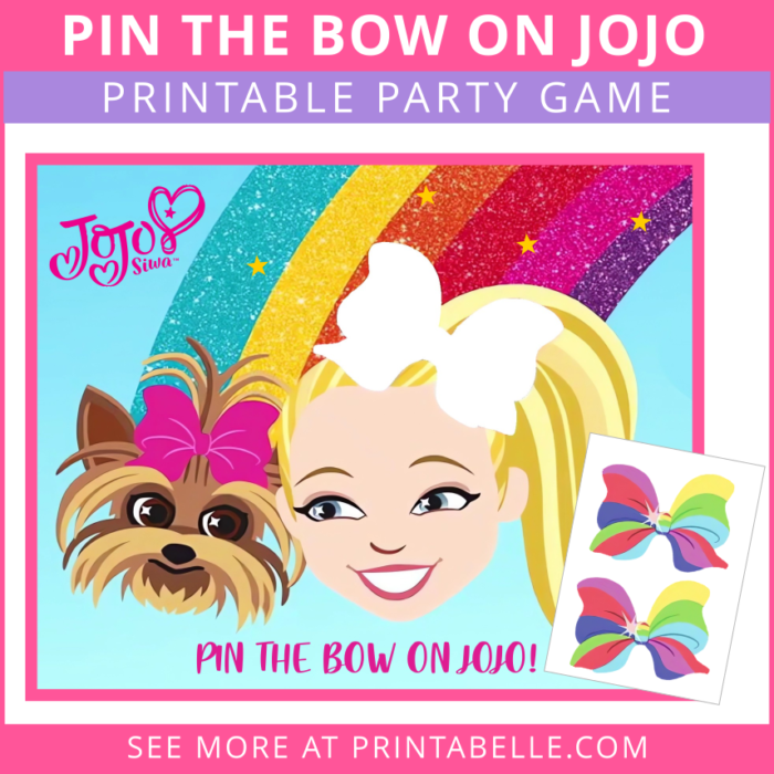 Pin the Bow on JoJo Party Game