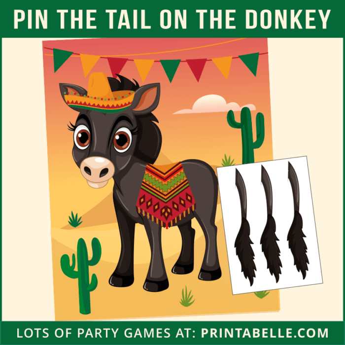 Pin the Tail on the Donkey Printable Game