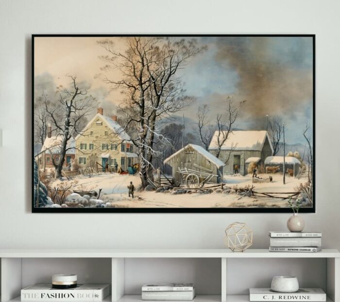 Vintage Winter Digital Image for Frame TV or Any Screen