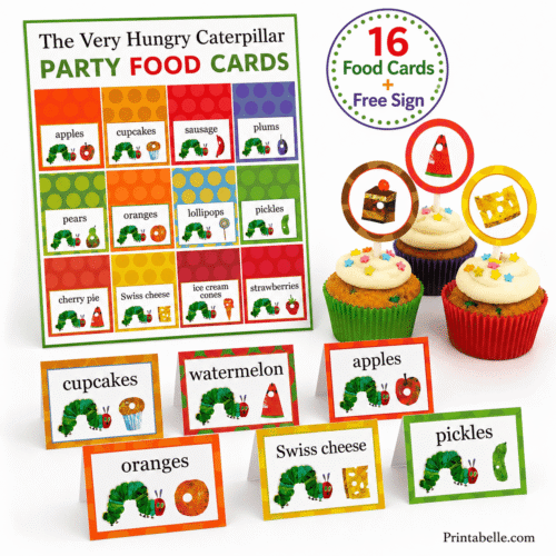 The Very Hungry Caterpillar Printable Food Cards