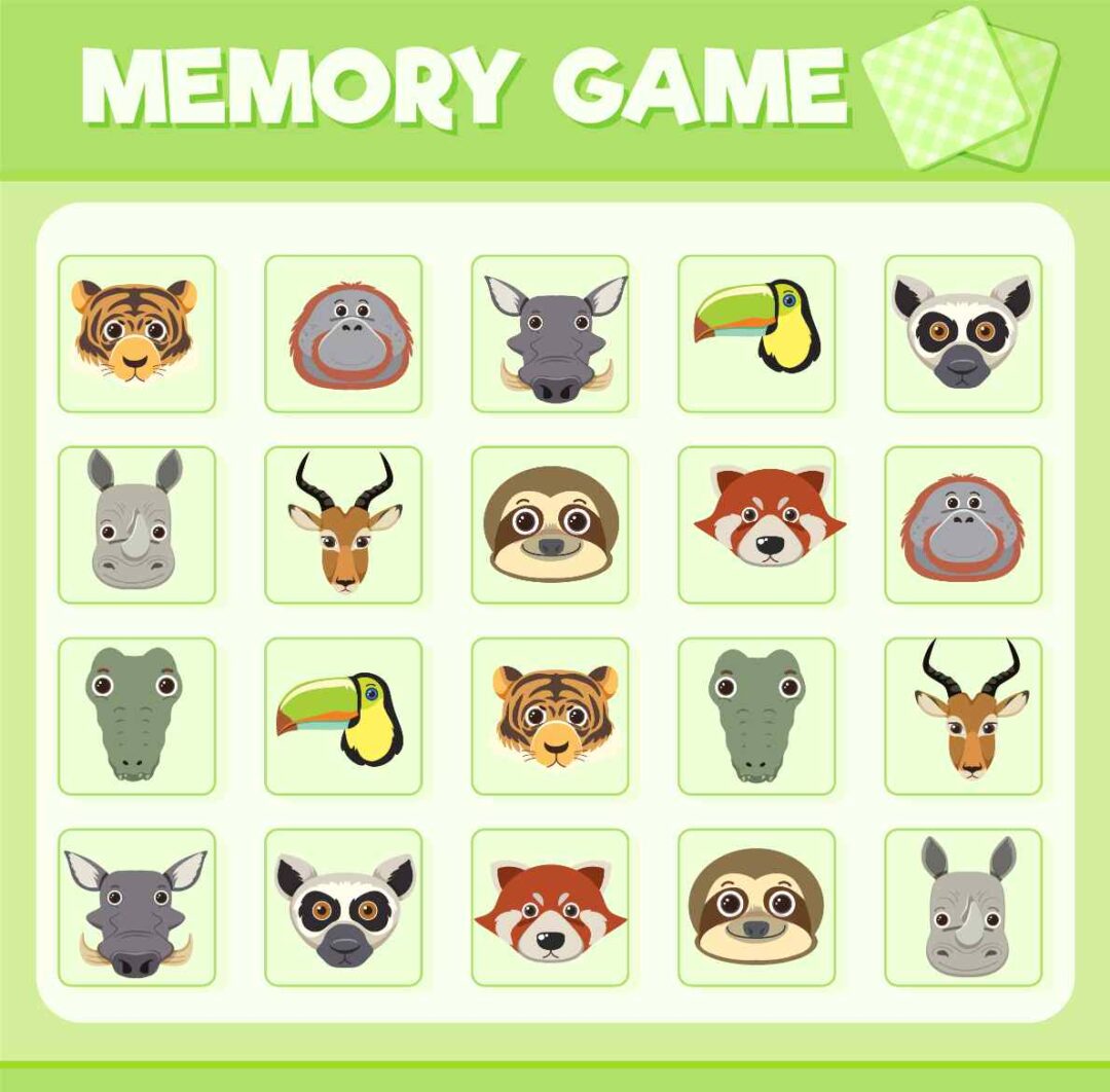 FREE Printable Animal Memory Game