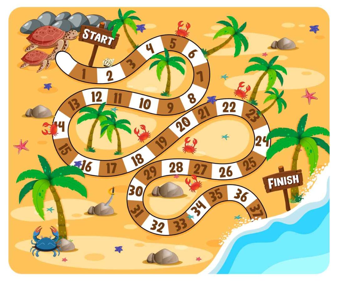 FREE BEACH BOARD PRINTABLE GAME FOR KIDS