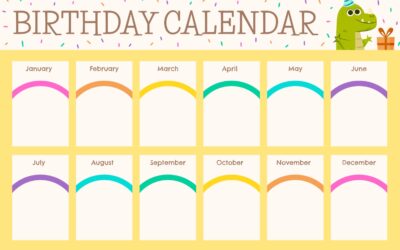 FREE Fun Monthly Birthday Planner Tracker