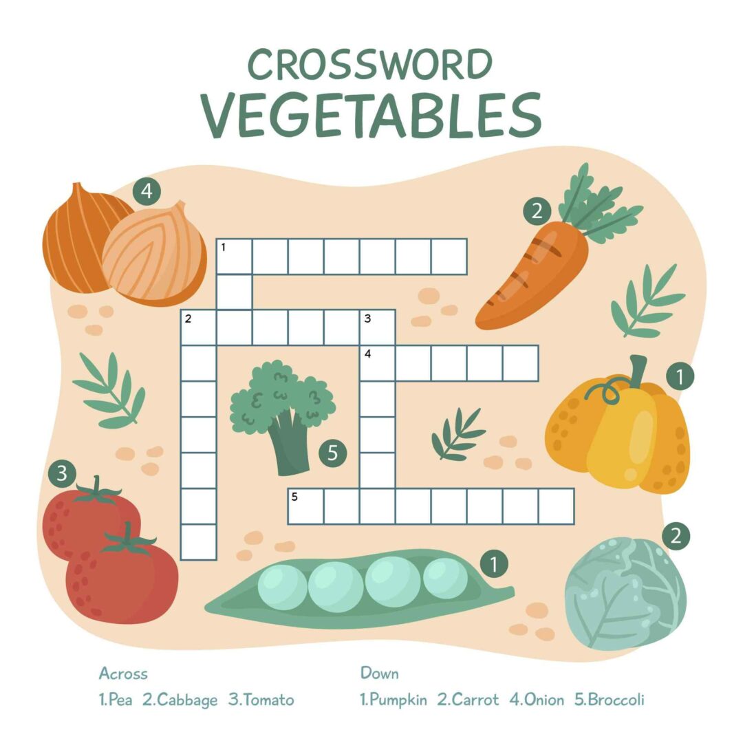 Free Printable Veggie Crossword Puzzle