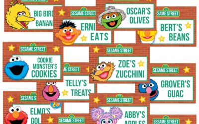 Sesame Street Tented Party Food Cards