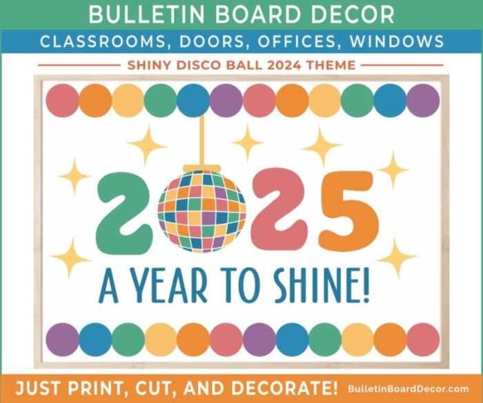 Disco Ball New Year Bulletin Board Kit