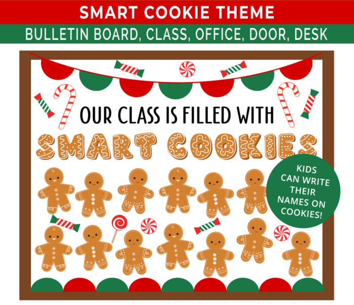 Smart Cookies Gingerbread Christmas Bulletin Board Kit