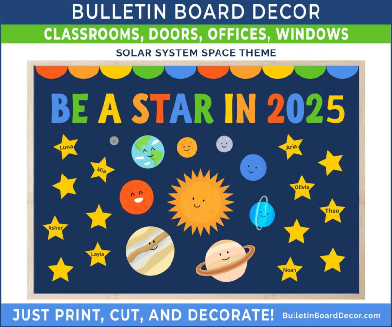 Be a Star in 2025 New Year Bulletin Board Kit