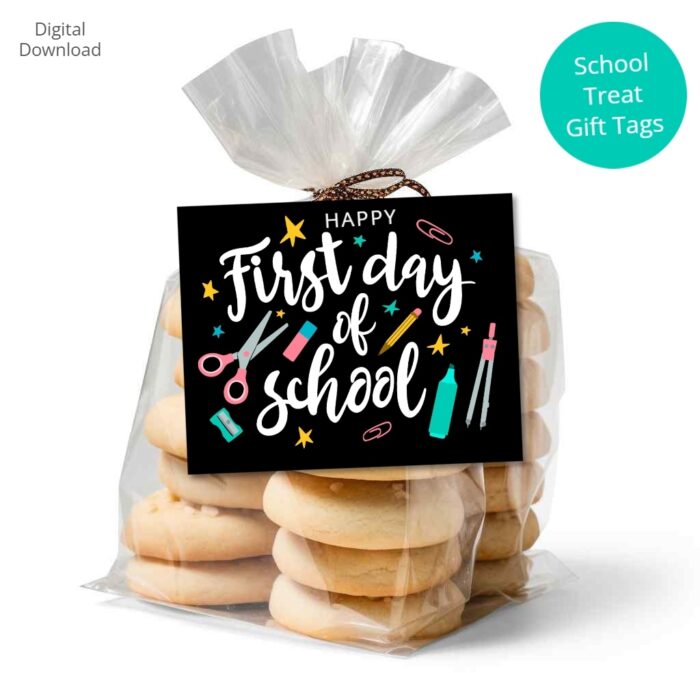 School Supplies First Day of School Gift Tags