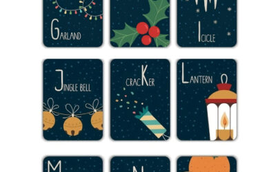 FREE Christmas Alphabet Flash Card Printable Set