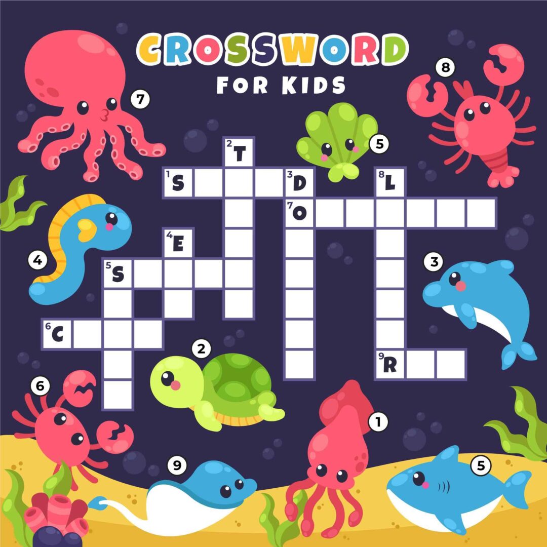 FREE Under the Sea Crossword Printable Game