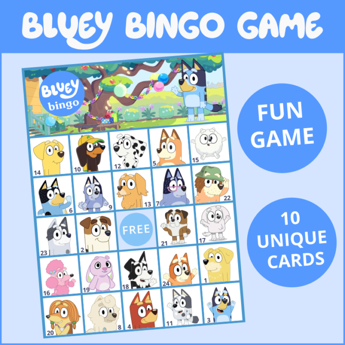 Bluey Bingo Printable Game