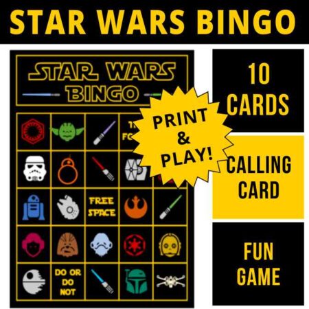 Star Wars Bingo Game Printable