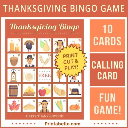 Thanksgiving Bingo Game